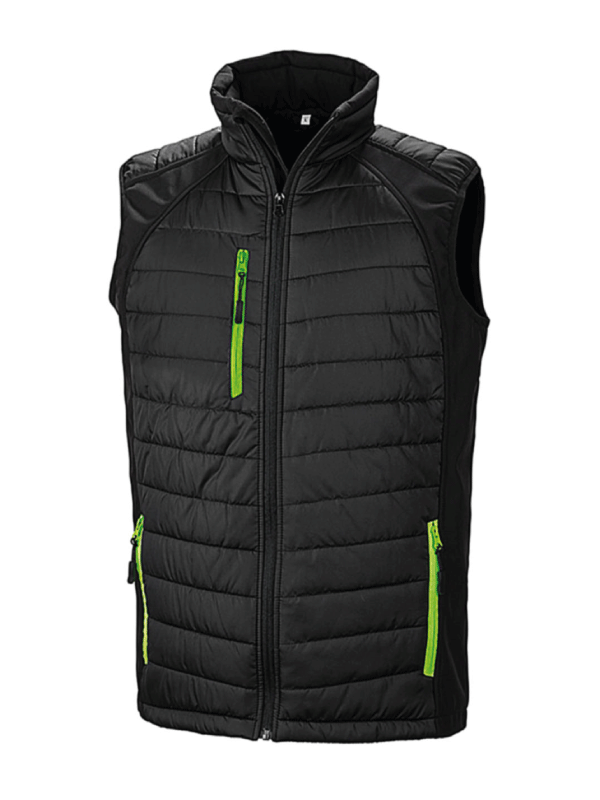 Kamizelka Softshell Padded Compass R238X Black/Lime