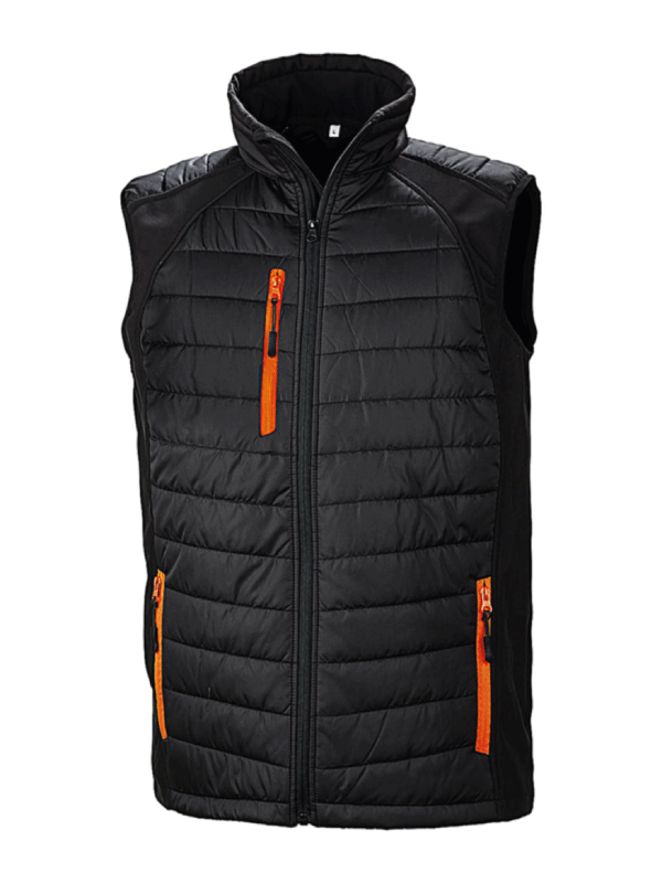 Kamizelka Softshell Padded Compass R238X Black/Orange