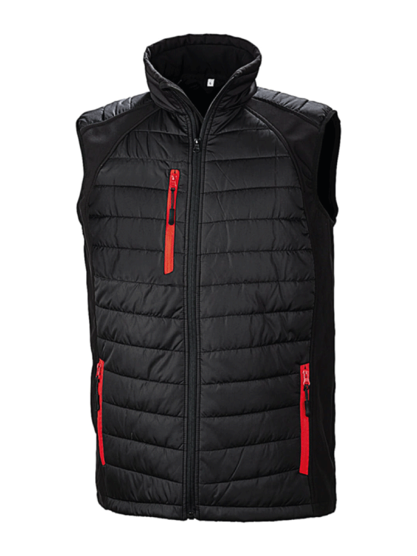 Kamizelka Softshell Padded Compass R238X Black/Red