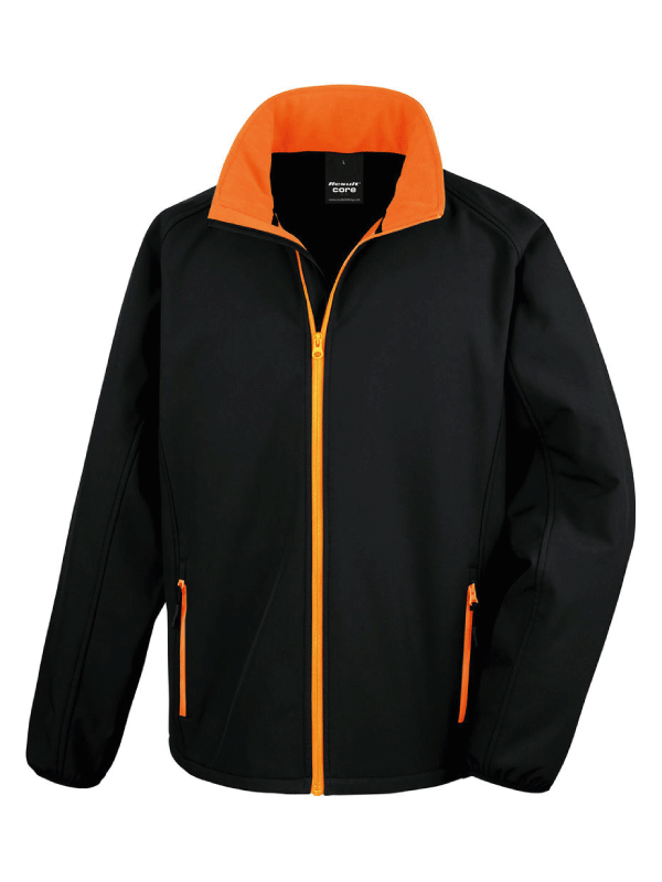Męski Softshell Result Printable R231M Black/Orange
