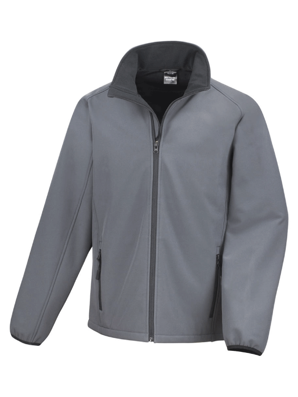 Męski Softshell Result Printable R231M Charcoal/Black