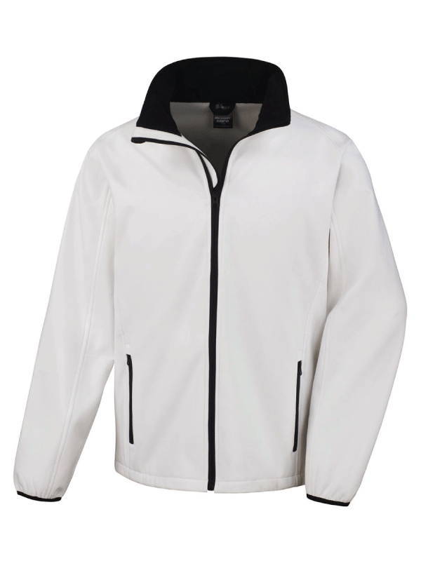 Męski Softshell Result Printable R231M White/Black