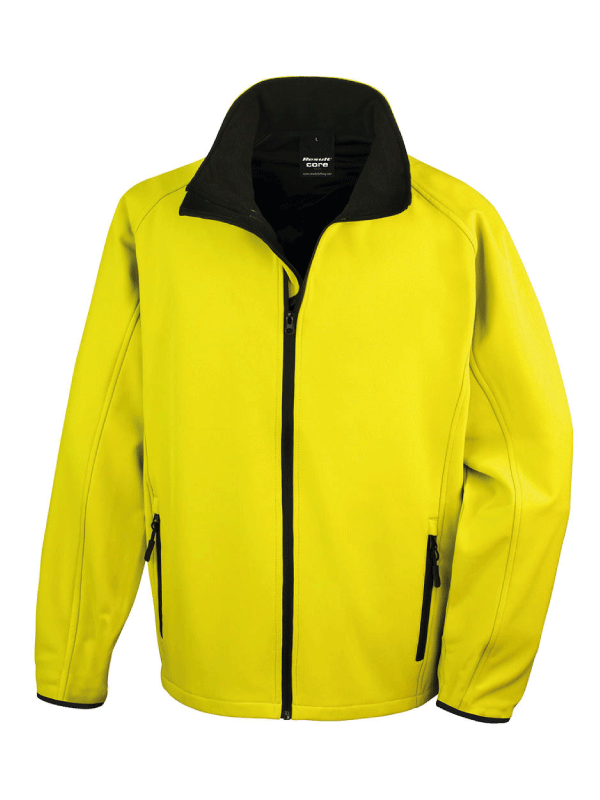 Męski Softshell Result Printable R231M Yellow/Black