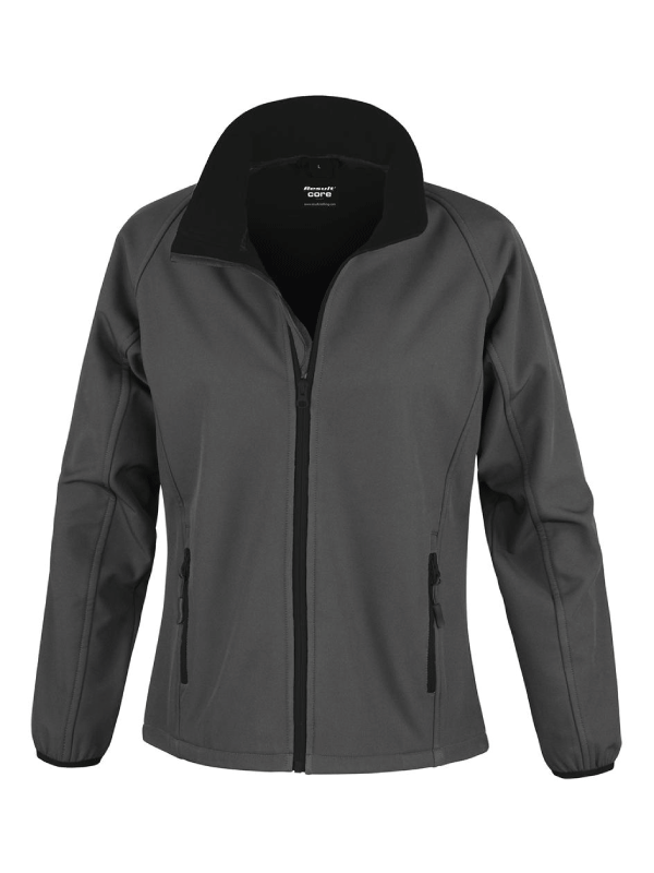 Damski Softshell Result Printable R231F Charcoal/Black