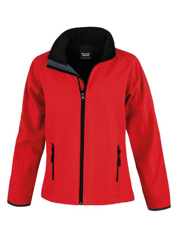 Damski Softshell Result Printable R231F Red/Black