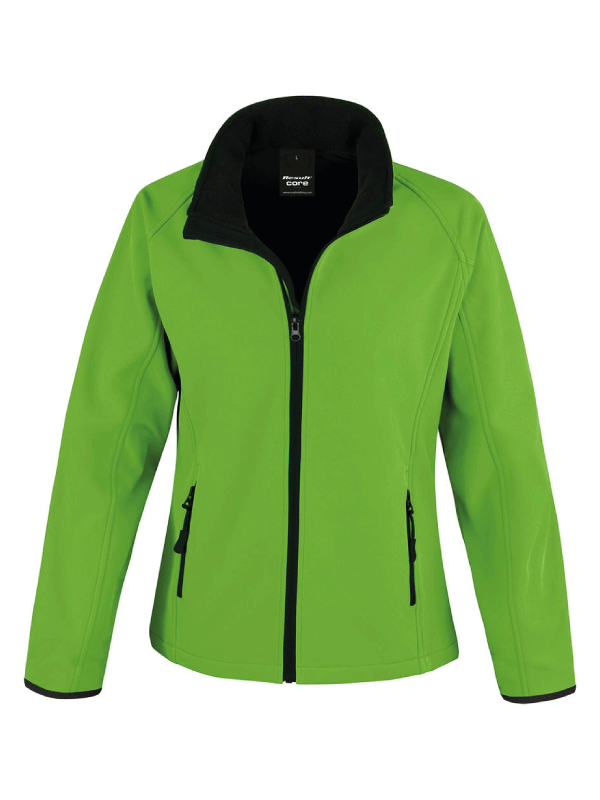 Damski Softshell Result Printable R231F Vivid Green/Black