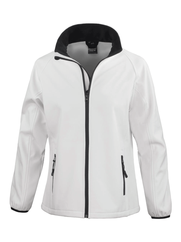 Damski Softshell Result Printable R231F White/Black