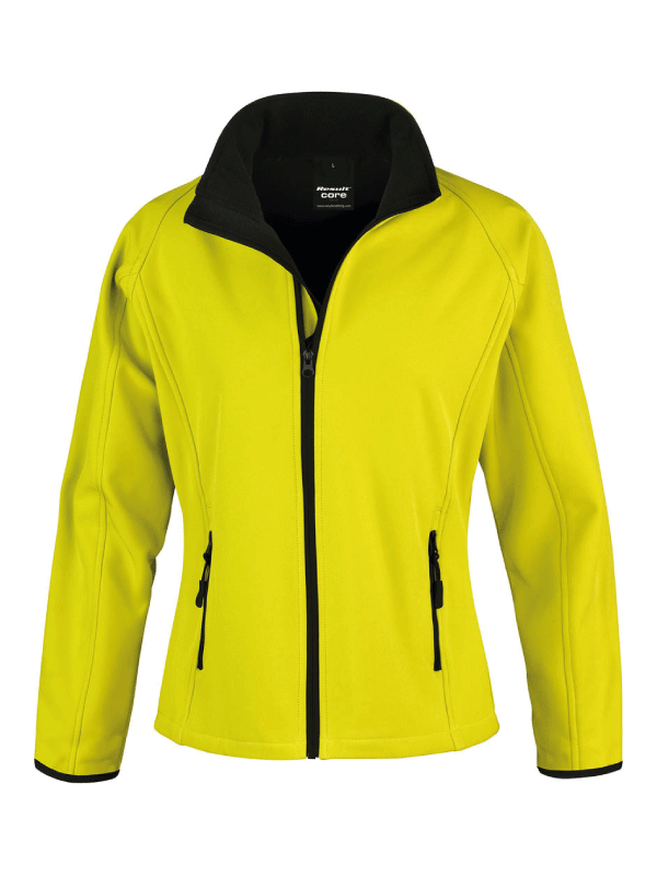 Damski Softshell Result Printable R231F Yellow/Black