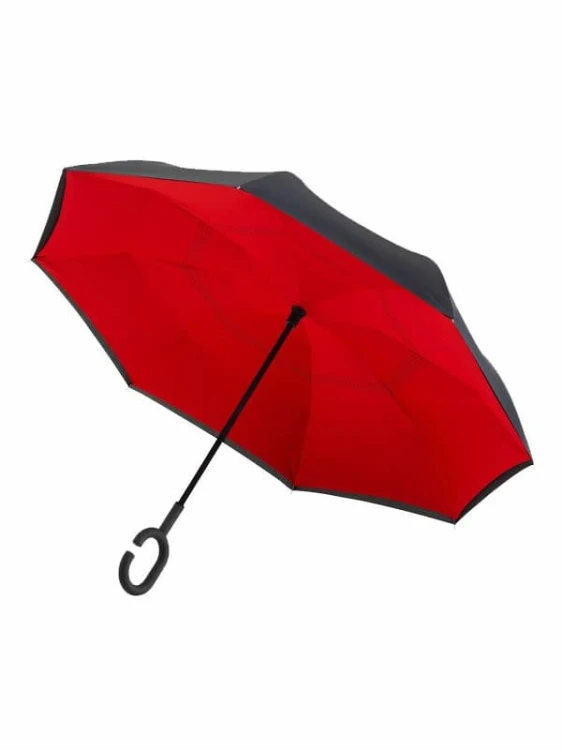 Parasol odwrócony Impliva RU-6 Black Red 6C/PMS 199C