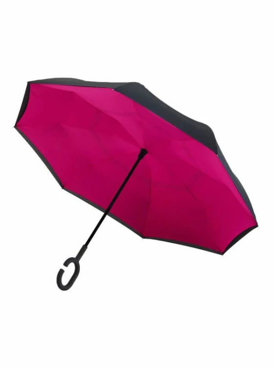 Parasol odwrócony Impliva RU-6 Black/Pink 6C/PMS 219C