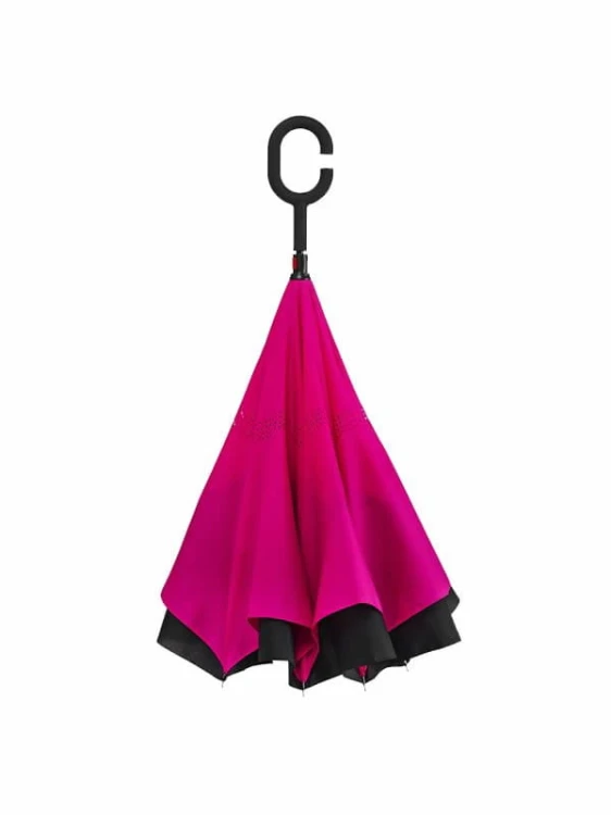 Parasol odwrócony Impliva RU-6 Black/Pink 6C/PMS 219C