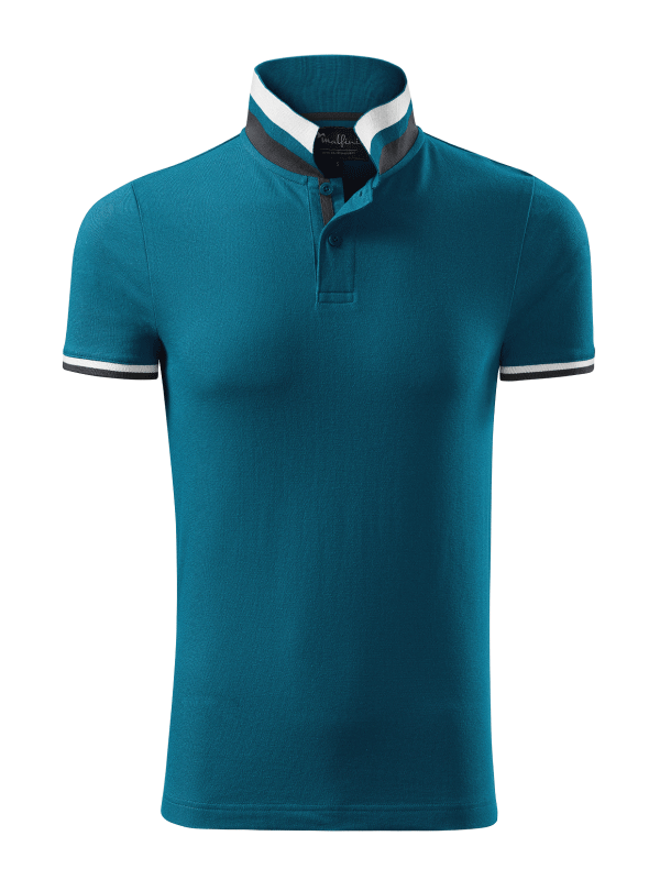 Męska koszulka Polo Malfini Collar Up 256 93 Petrol Blue