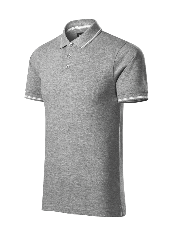 Polo Malfini Perfection Plain 251 12 - ciemnoszary melanż