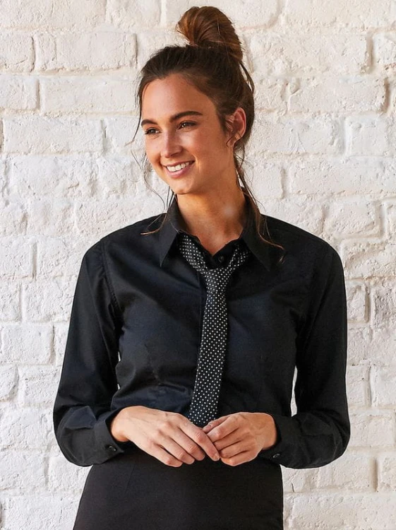 Women`s Tailored Fit Bar Shirt Long Sleeve KK738