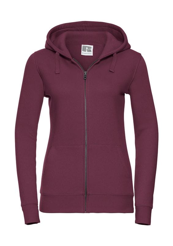 Damska bluza z kapturem na zamek Authentic 266F Burgundy