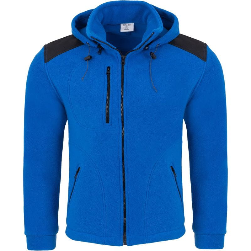 Bluza polarowa z odpinanym kapturem FLRA 340 BUS HOOD - Royal/Blue/Black