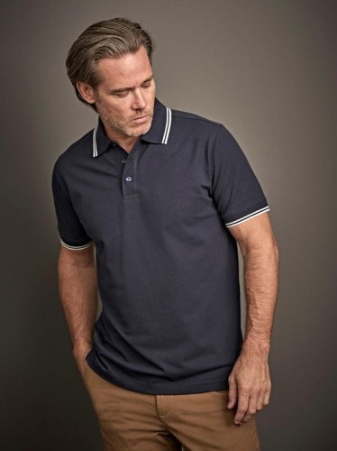 1407 Polo Tee Jays Luxury Stripe Stretch
