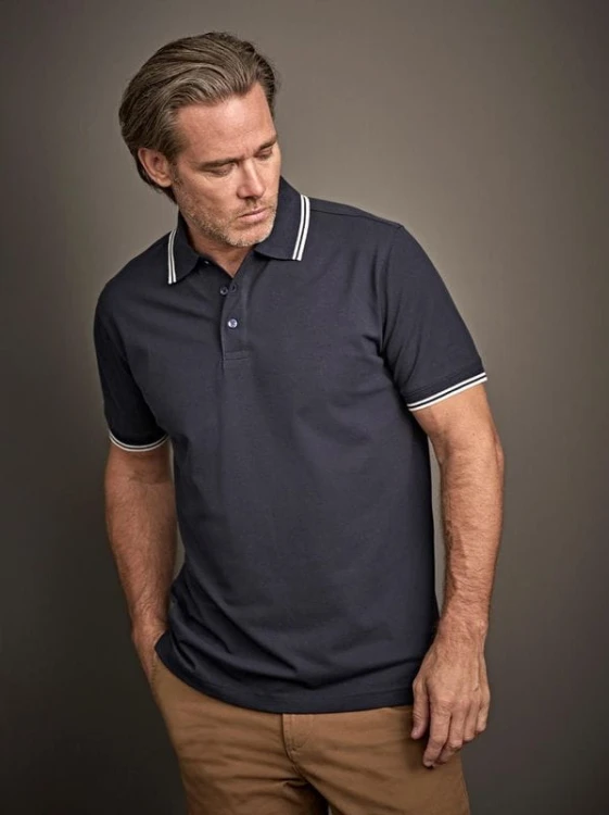 1407 Polo Tee Jays Luxury Stripe Stretch