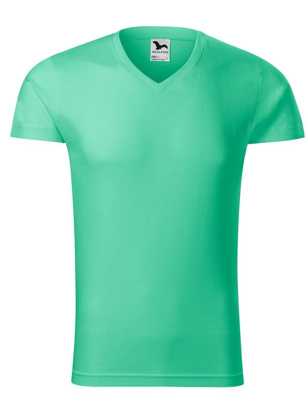 T-shirt Malfini Slim Fit V-Neck 146 Miętowy