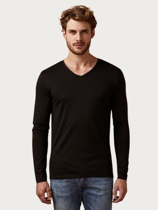 V-Neck Longsleeve Men Promodoro 1460