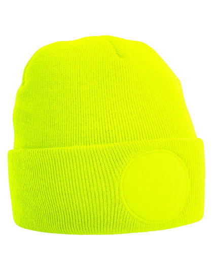 Czapka Beechfield z okrągłą naszywką B446 Fluorescent Yellow