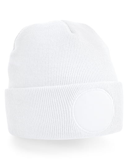 Czapka Beechfield z okrągłą naszywką B446 White