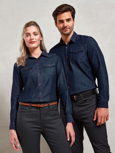 Women's Jeans Stitch Denim Shirt PR322