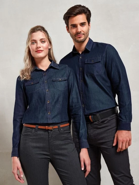 Women's Jeans Stitch Denim Shirt PR322