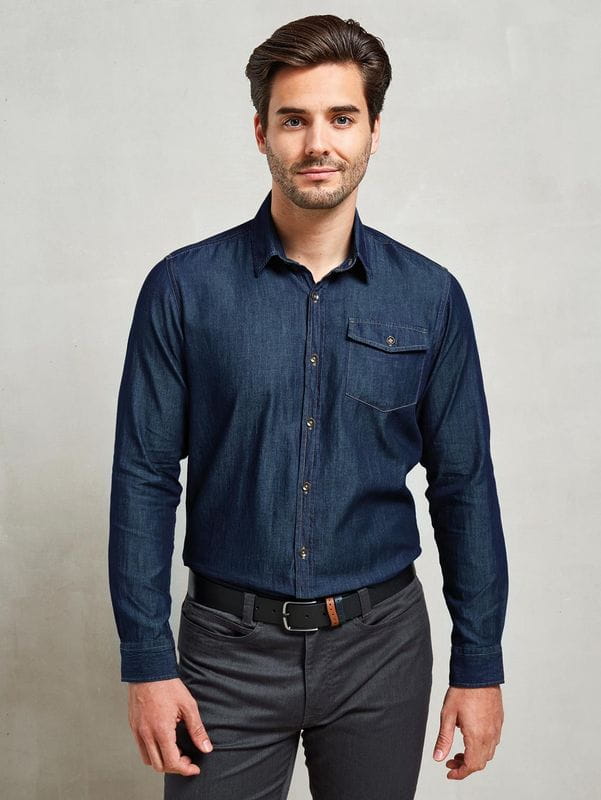Men's Jeans Stitch Denim Shirt PR222