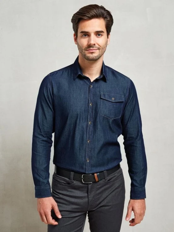 Men's Jeans Stitch Denim Shirt PR222