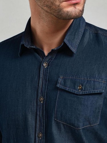 Men's Jeans Stitch Denim Shirt PR222