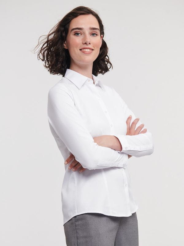 Koszula Russell Herringbone R-962F-0 White