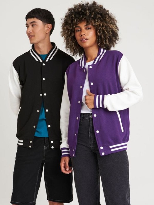 JH043 Just Hoods Varsity Jacket