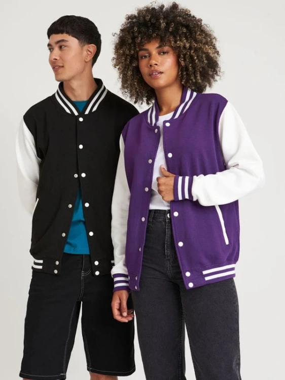 JH043 Just Hoods Varsity Jacket
