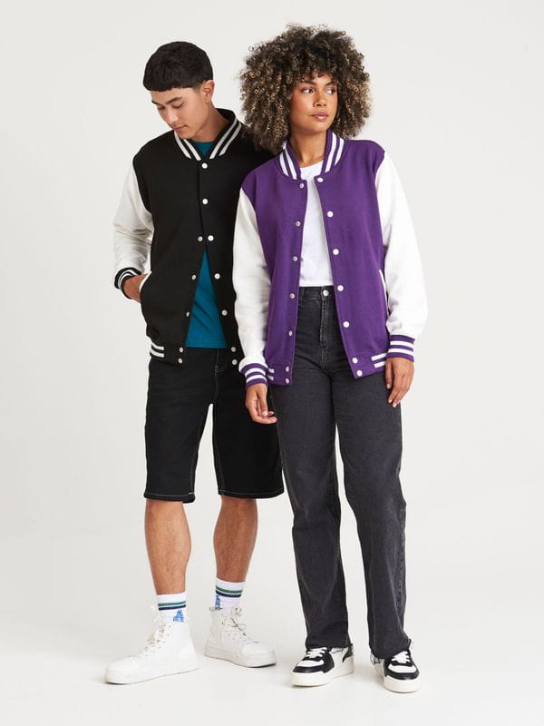 JH043 Just Hoods Varsity Jacket