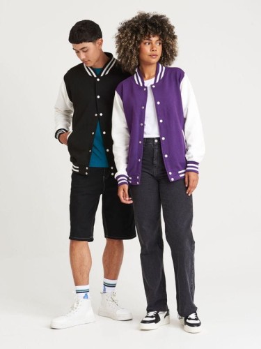 JH043 Just Hoods Varsity Jacket