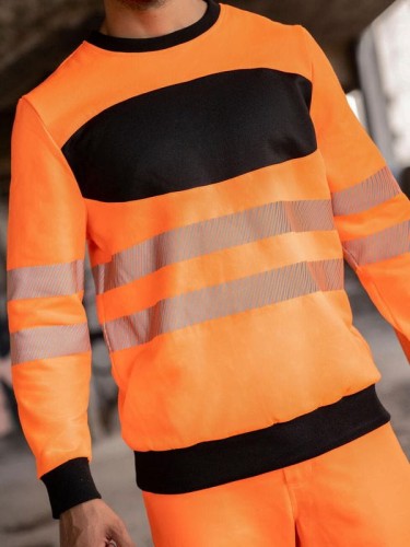 EOSSW EOS - Hi-Vis Sweatshirt with Black Chest