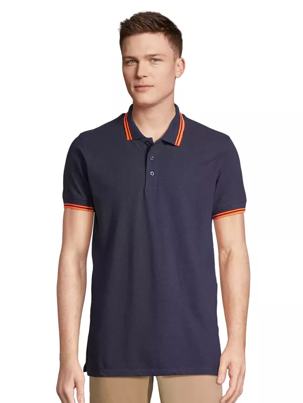 French Navy/Neon Orange