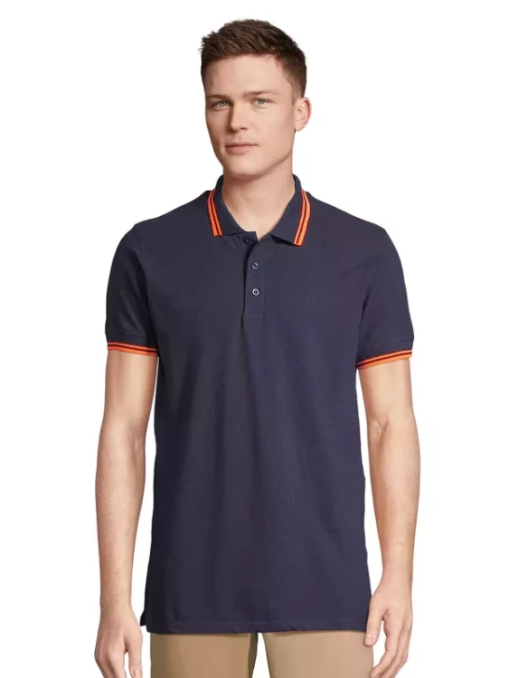 French Navy/Neon Orange