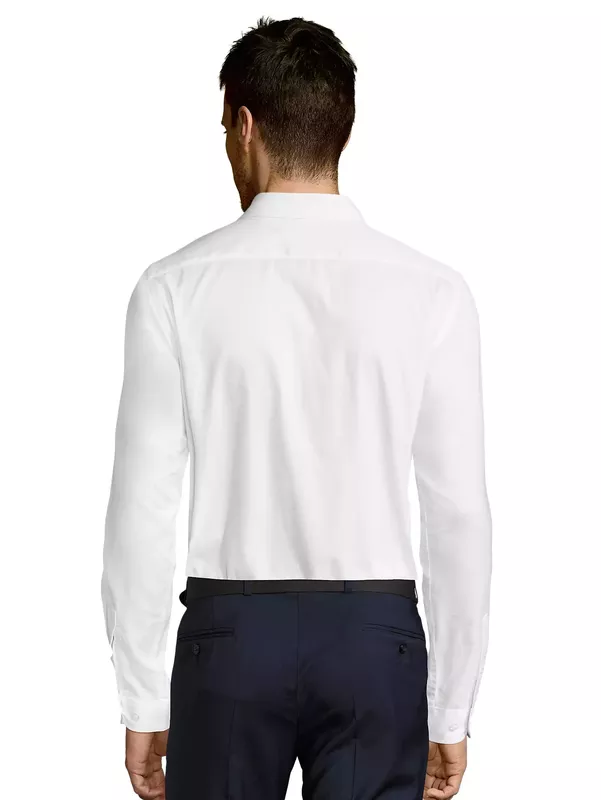 Męska koszula Sols Herringbone Brody 02102 - White