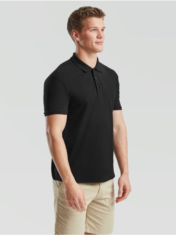 Męskie Polo z włókien mieszanych/Black