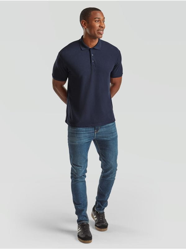 Męskie Polo z włókien mieszanych/Navy