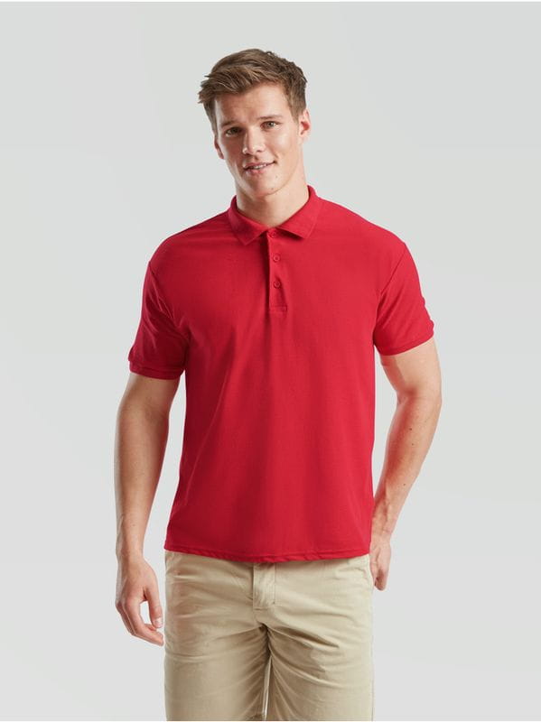 Męskie Polo z włókien mieszanych/Red