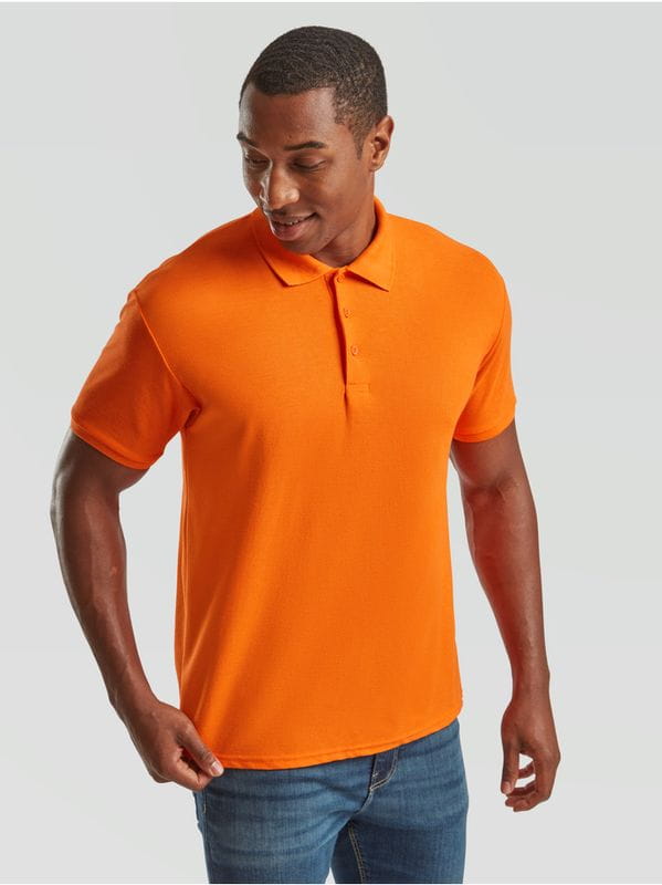 Męskie Polo z włókien mieszanych/Orange
