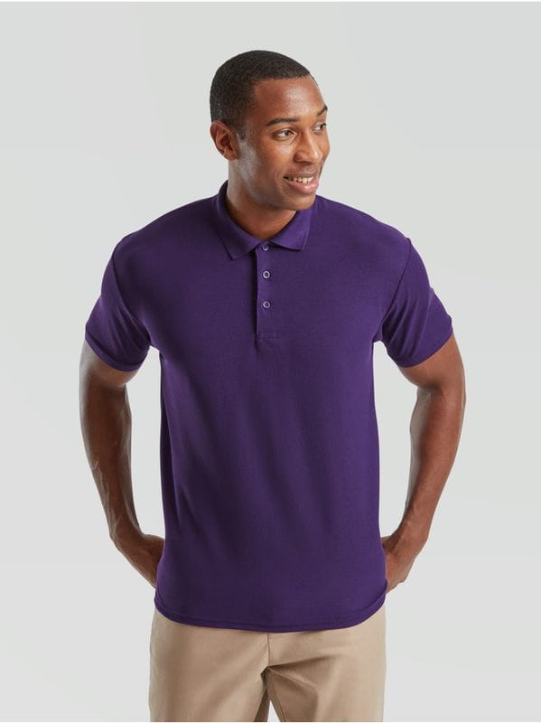 Męskie Polo z włókien mieszanych/Purple