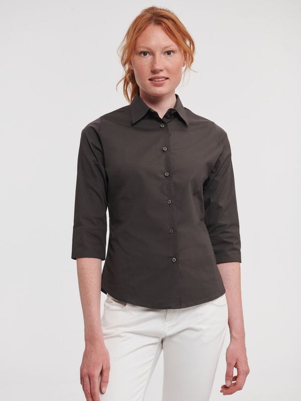 946F koszula slim fit Russell (chocolate)