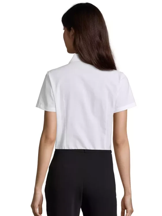 Women´s Oxford-Blouse Elite Short Sleeve 16030 (white)