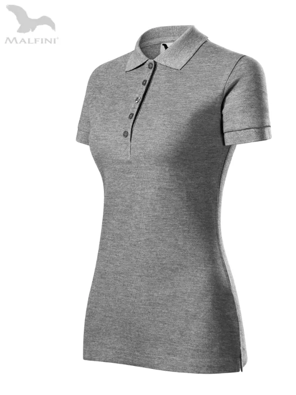 Damskie Polo Malfini Cotton Heavy 216 (Ciemnoszary Melanż)