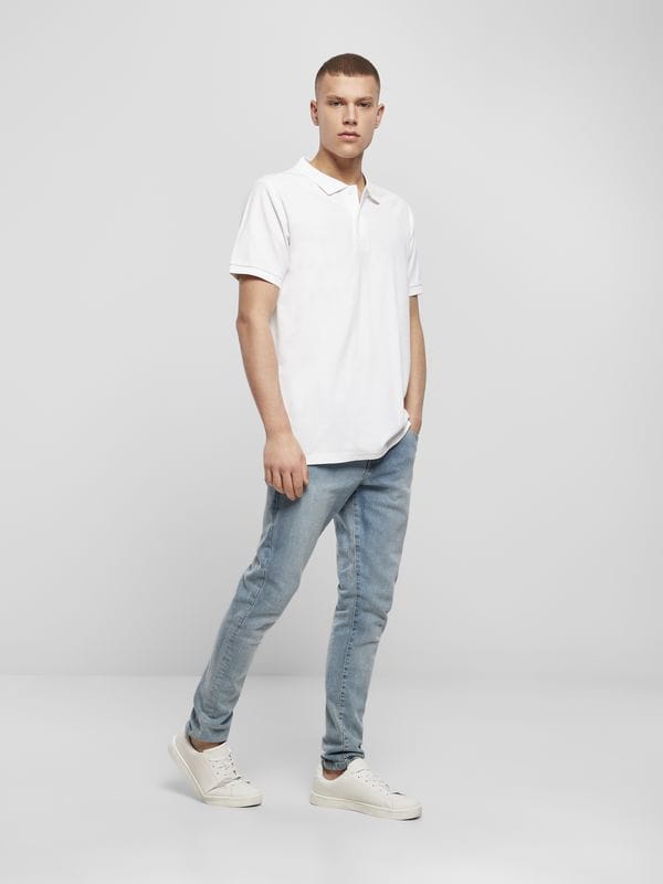 Koszulka Polo Build Your Brand Piqué BY008 (White)
