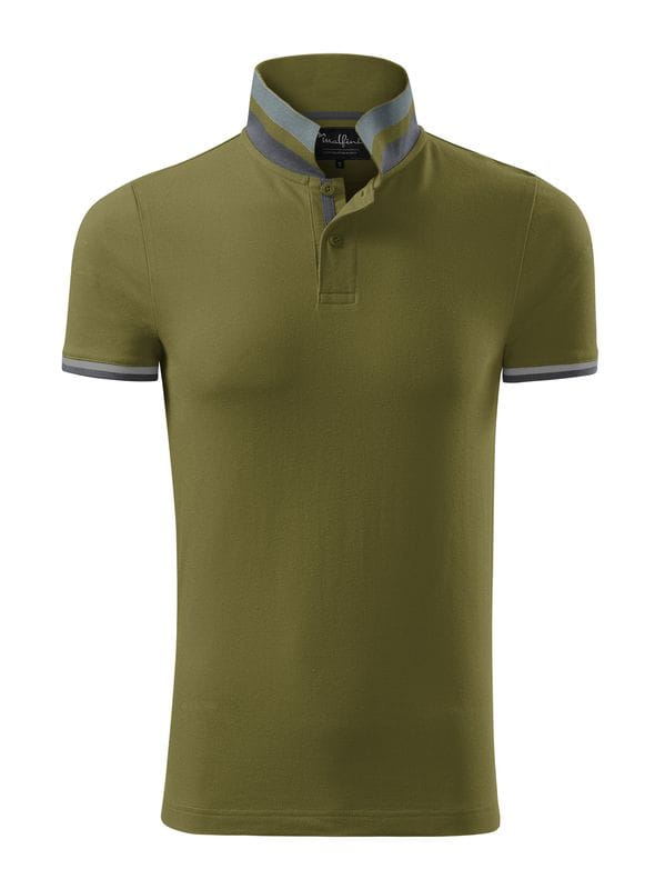 Męska koszulka Polo Malfini Collar Up 256 Zieleń Avokado